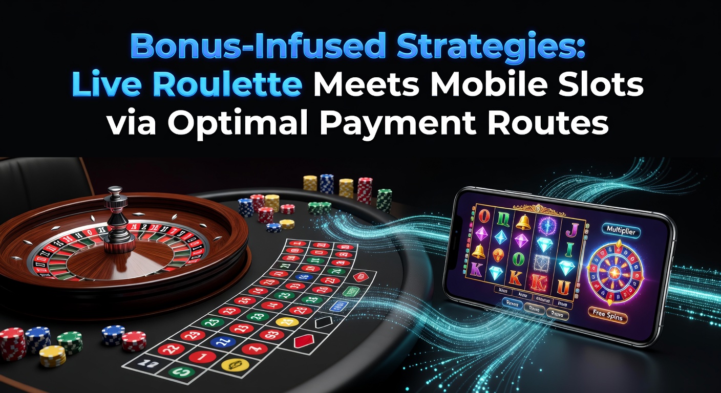 Dynamic interface showing live roulette wheel spinning alongside mobile slot reels with bonus overlays and payment icons