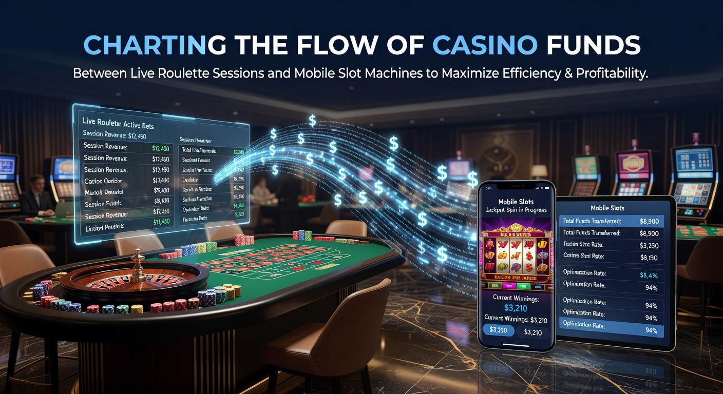 Mobile device showing slot reels alongside live roulette table interface with shared account balance visible