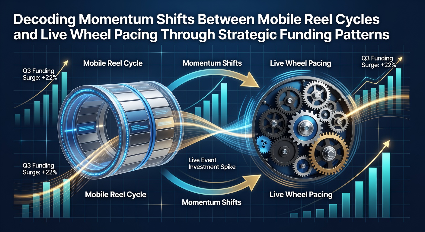 Illustration showing mobile slot reel cycles transitioning into live roulette wheel pacing with funding arrows connecting the two gameplay modes