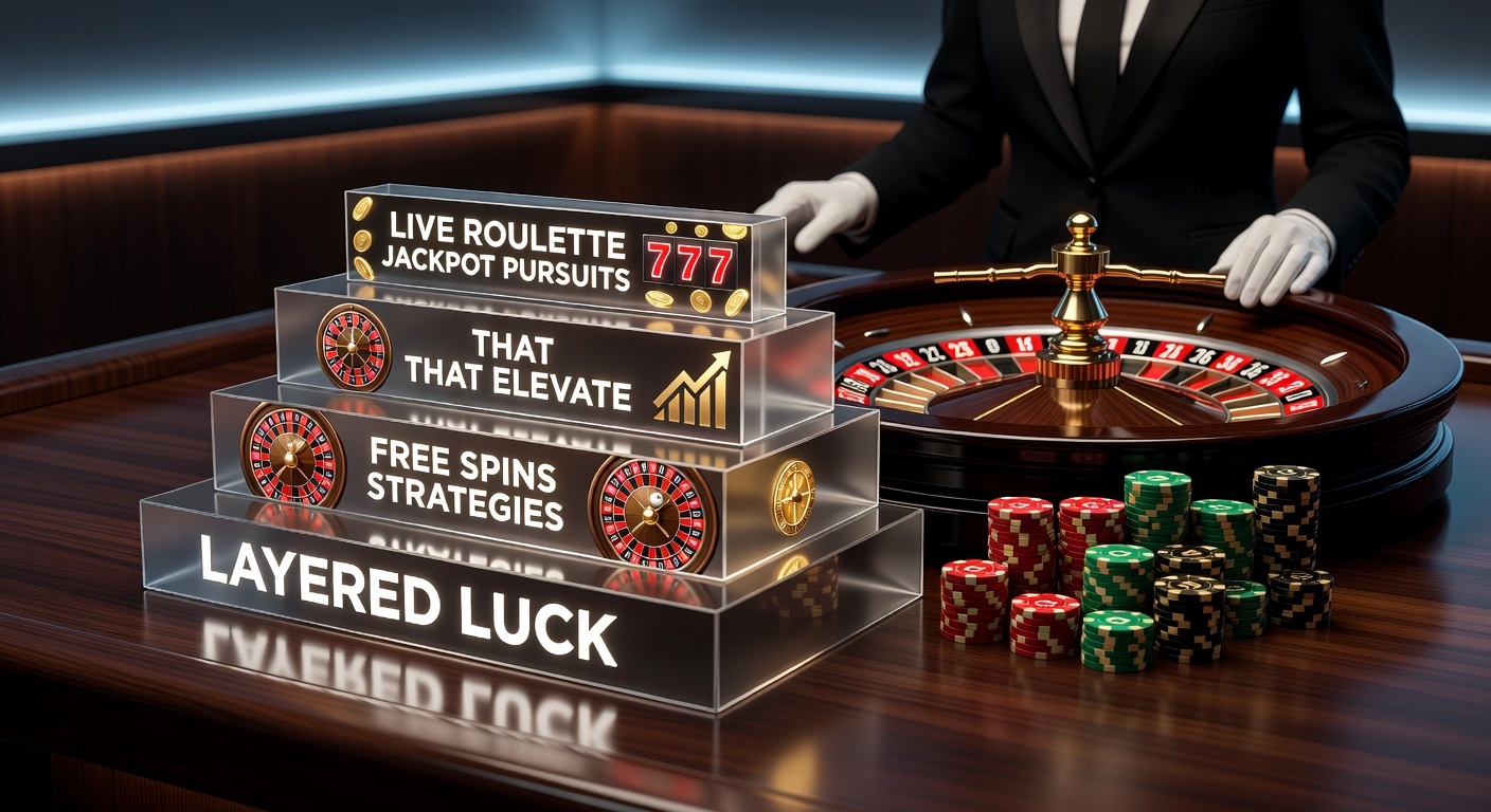 Live dealer at roulette table with overlaid slot free spins interface, showcasing jackpot accumulation and bonus layering
