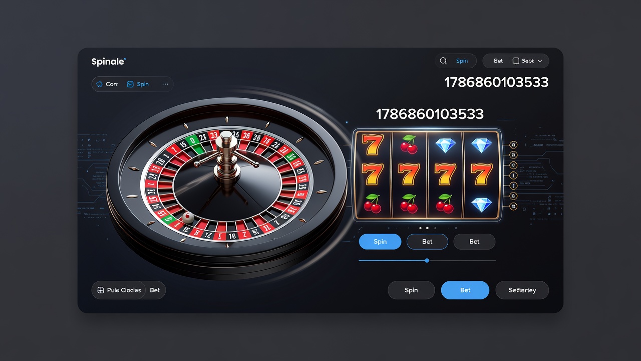 Slot machine reels spinning in an online gaming session