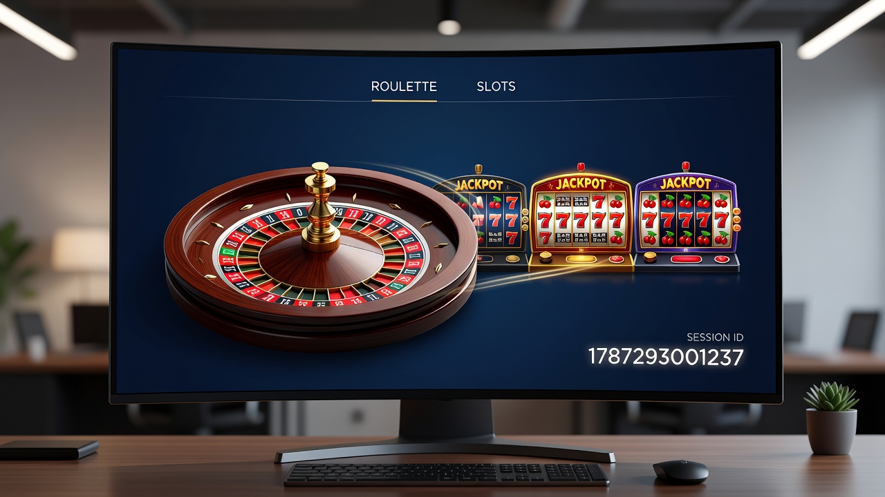 Players engaging with mobile roulette and slot sessions on tablets and smartphones in a modern setting