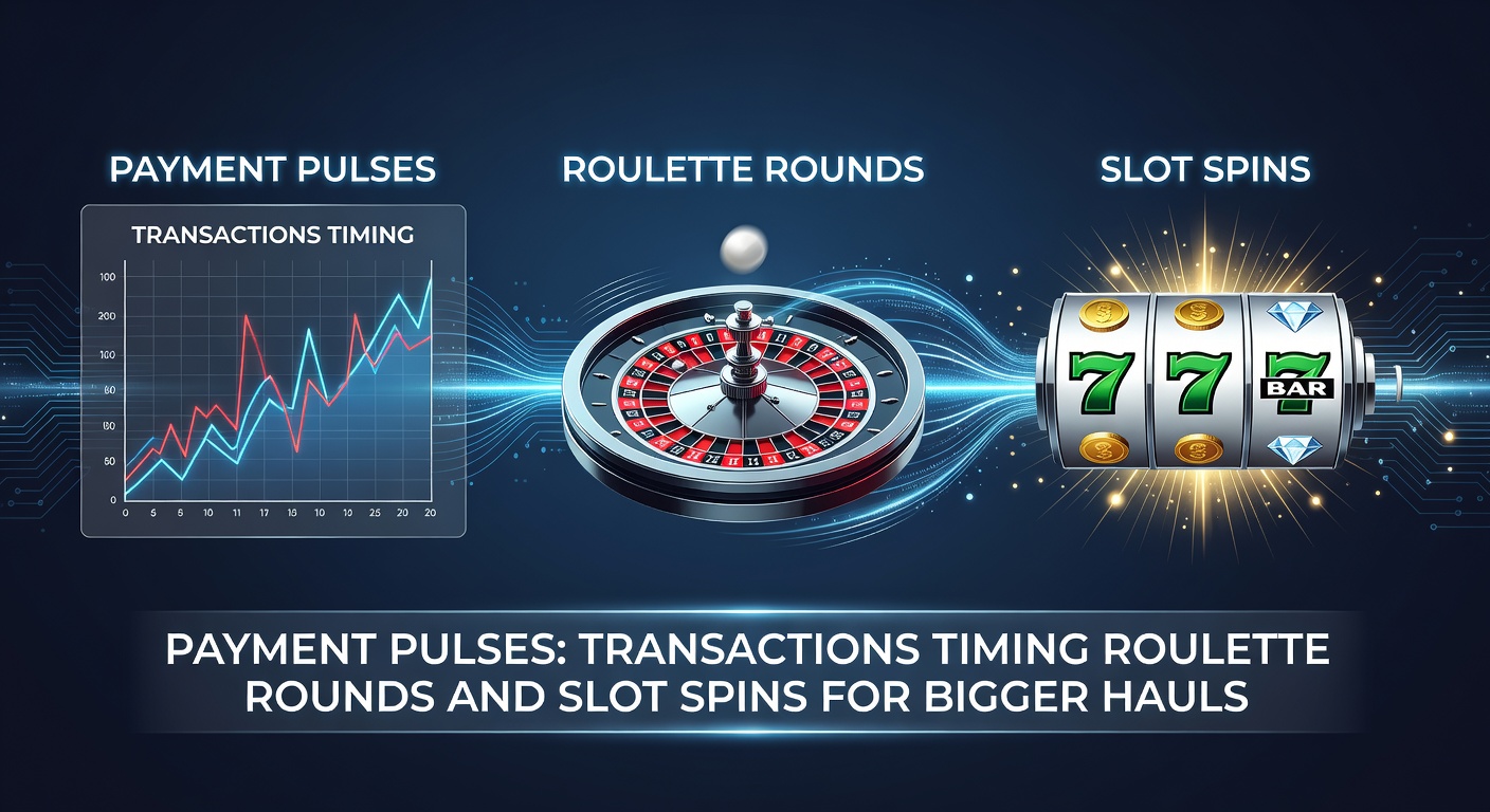 Dynamic digital casino interface showing timed roulette wheel spin alongside slot reels and pulsing payment notifications