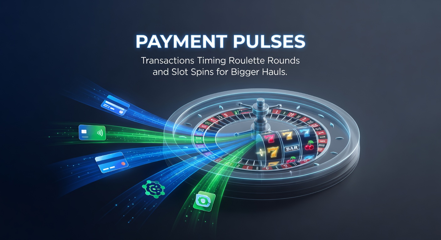 Close-up of slot machine reels mid-spin with overlay graphics displaying real-time transaction pulse and jackpot meter climbing