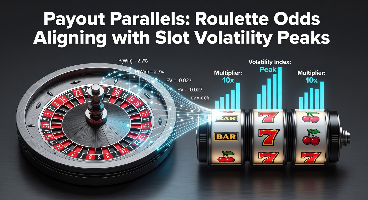 Roulette wheel spinning alongside glowing slot reels, illustrating payout alignment concepts