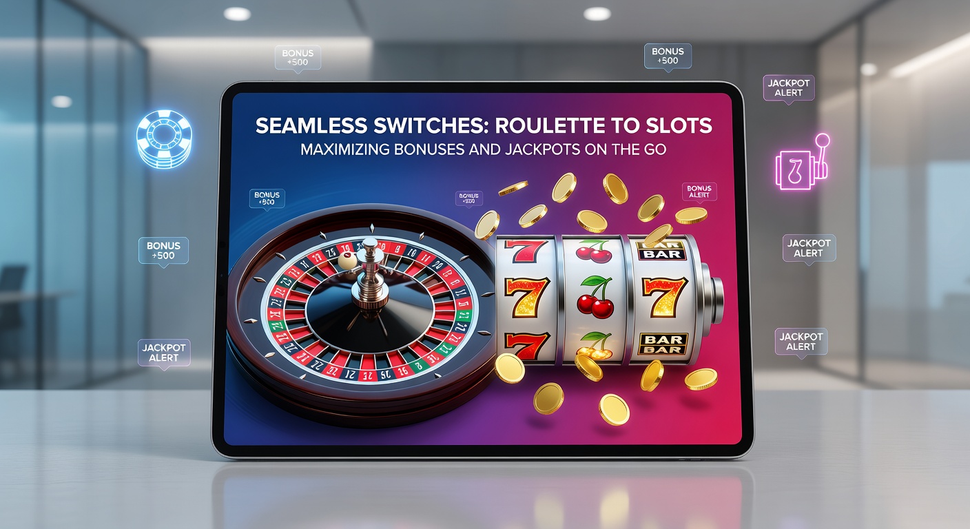 Dynamic graphic of a progressive jackpot meter climbing as roulette chips morph into slot symbols on a phone interface