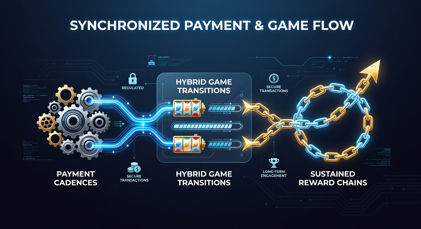 Illustration of synchronized payment flows across hybrid game interfaces in a regulated digital venue
