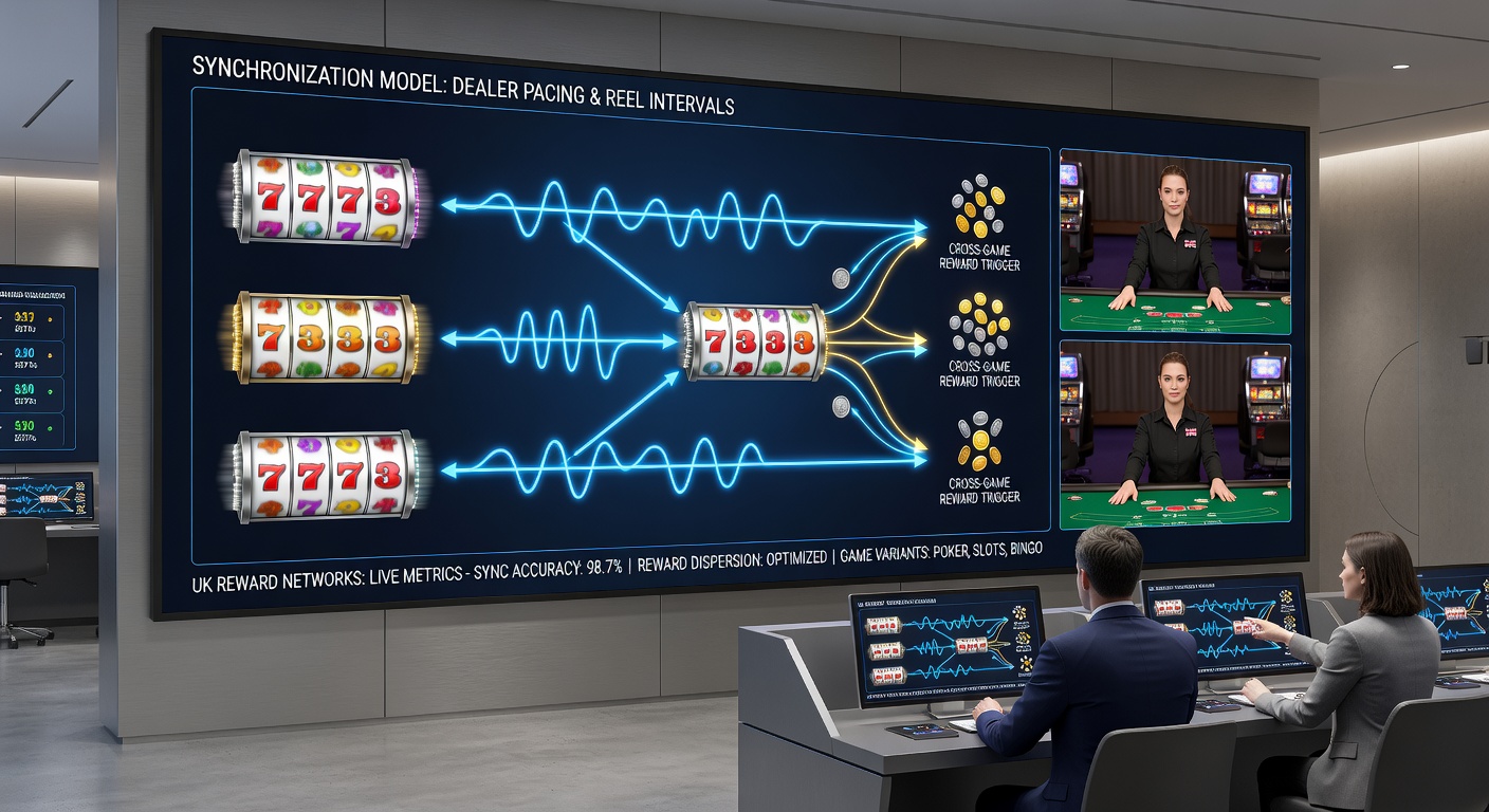Analytics dashboard displaying synchronized timing graphs between live dealer actions and slot reel cycles